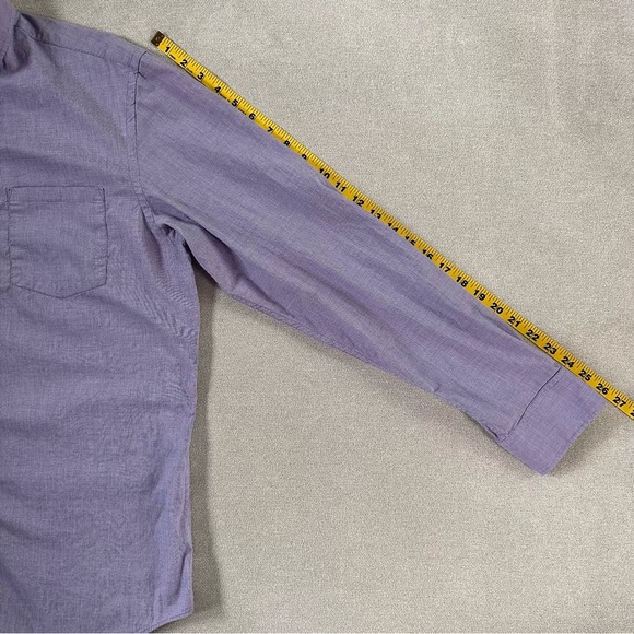 Banana Republic Cotton Slim Fit Button Down Shirt. Large. Purple. - Picture 8 of 8